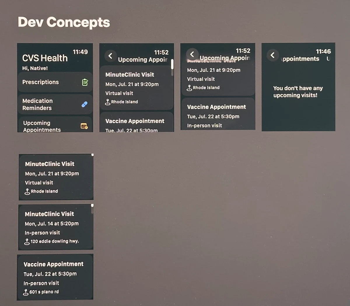 Engineer concept screens