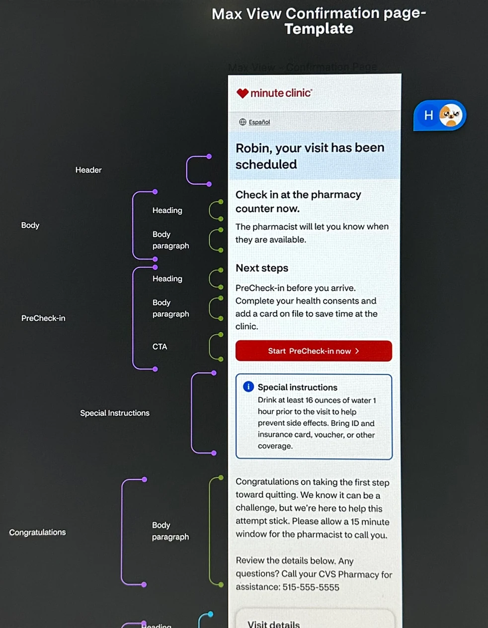 Confirmation email max template