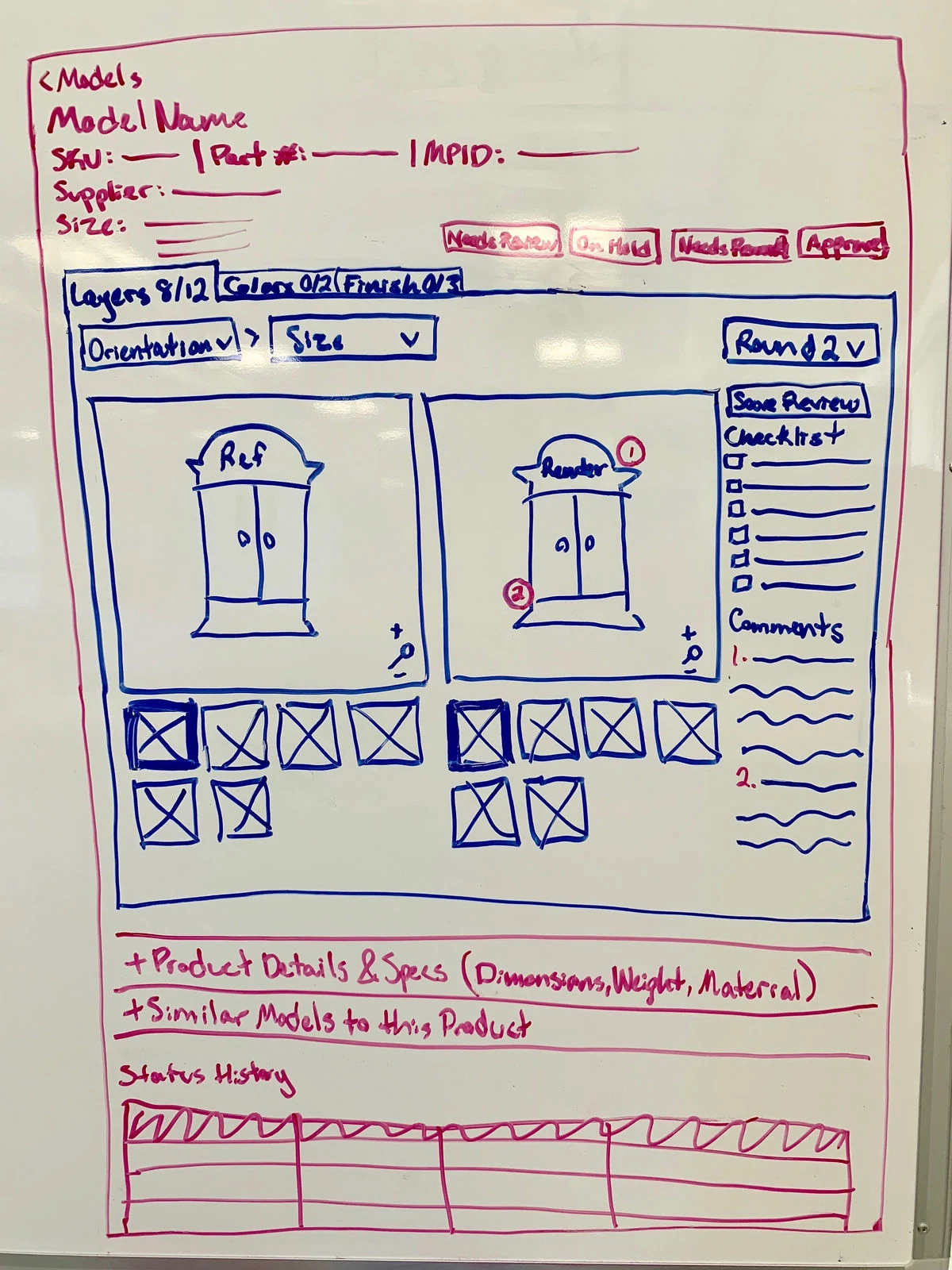 Lo-fi whiteboard