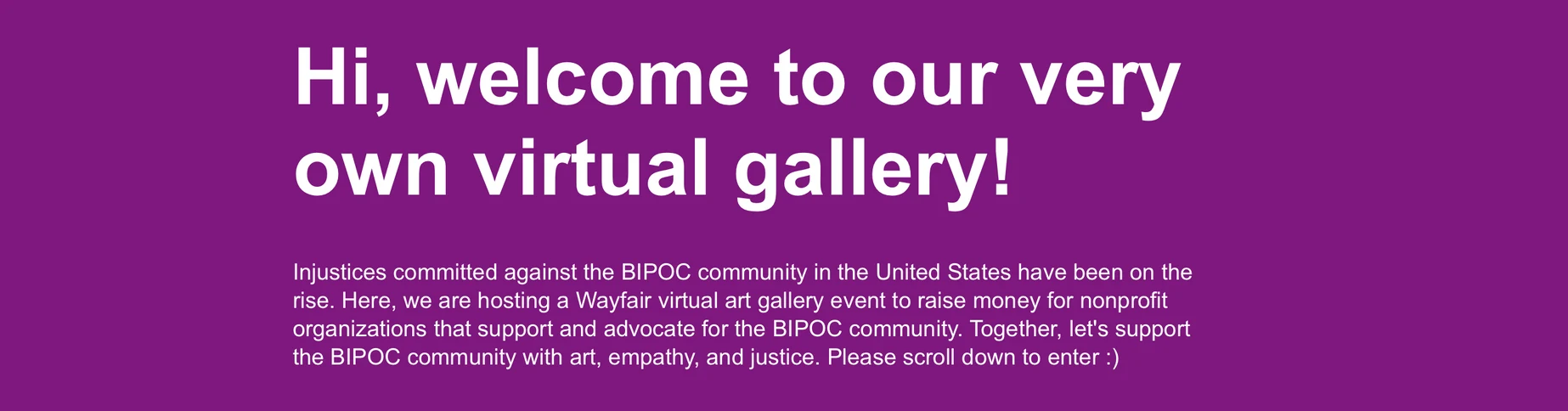 Virtual art gallery
