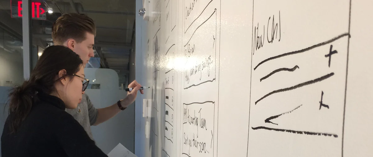 Dan whiteboarding at General Assembly