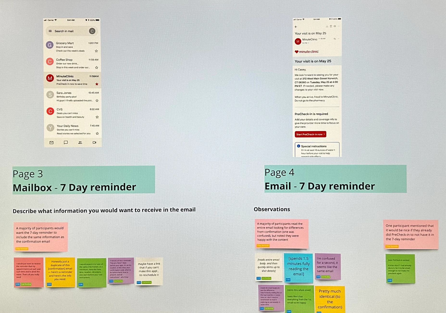 Usability testing feedback analysis